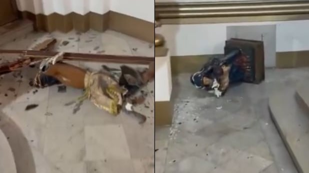 Foto hombre destruyó imágenes religiosas en la Iglesia La Ermita de Cali y gritaba ser “el diablo”.