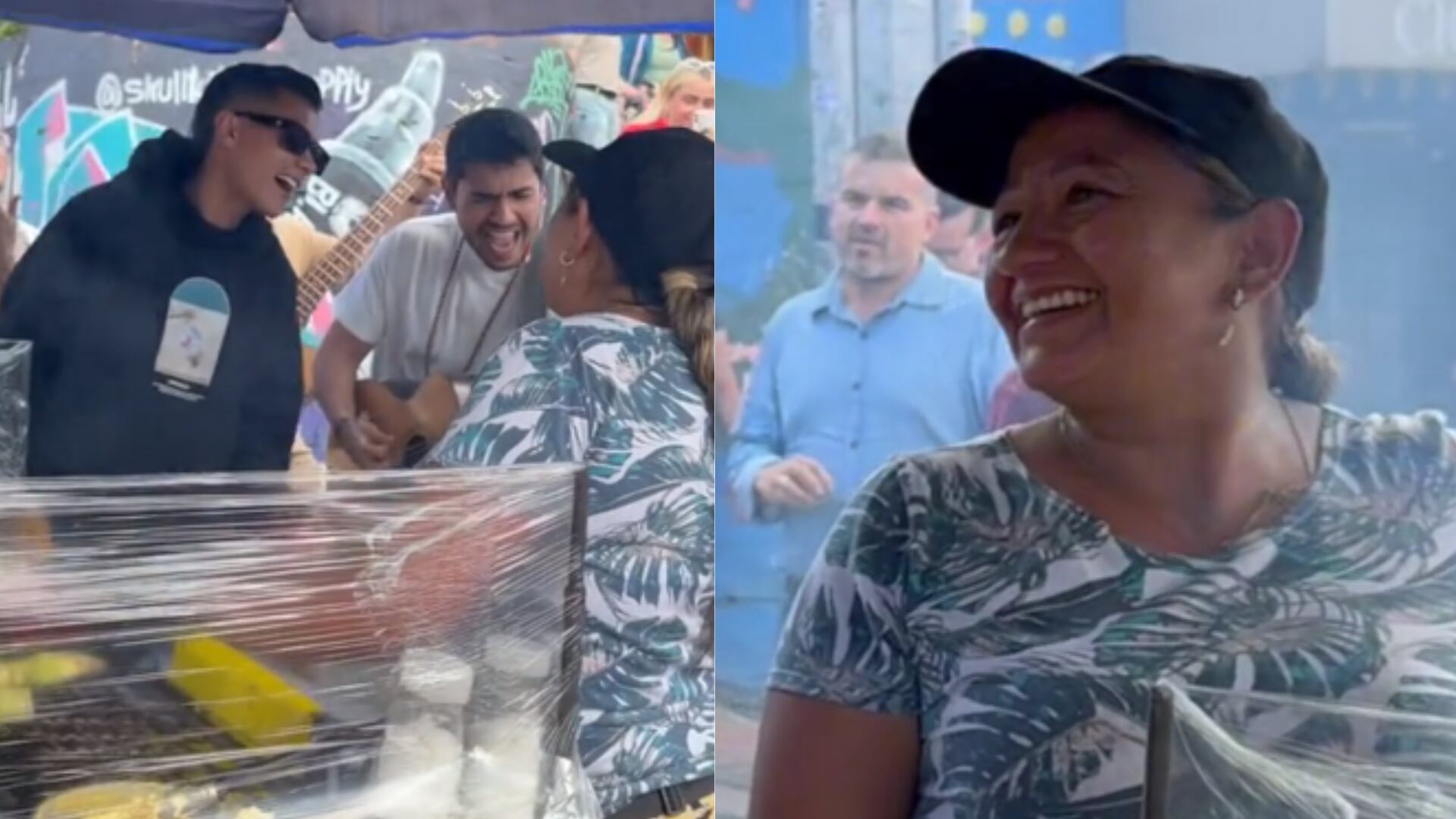 “Siempre humilde”: Nico Hernández le alegró el día a vendedora de ‘chuzos’ del Chorro de Quevedo en Bogotá