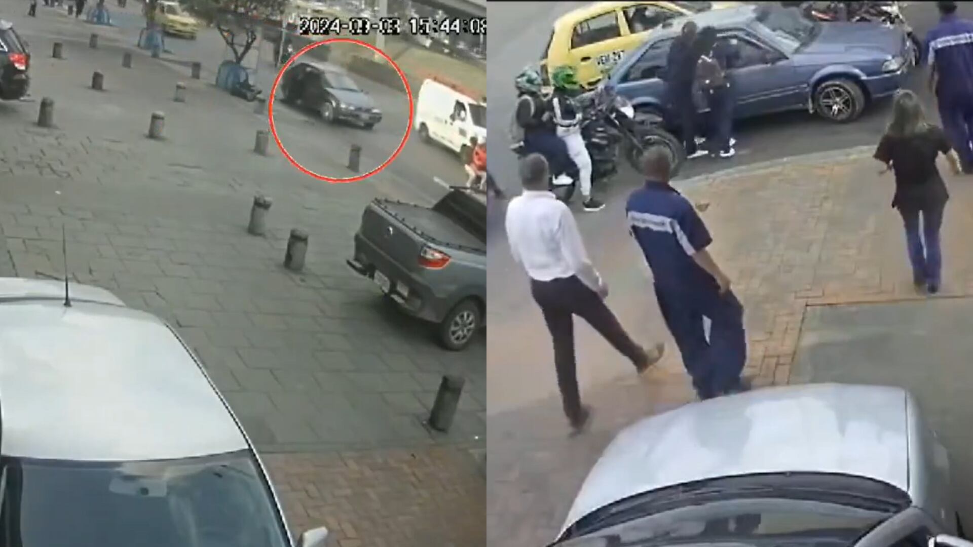 Policía capturó a ladrón que arrastró a su víctima en un carro.