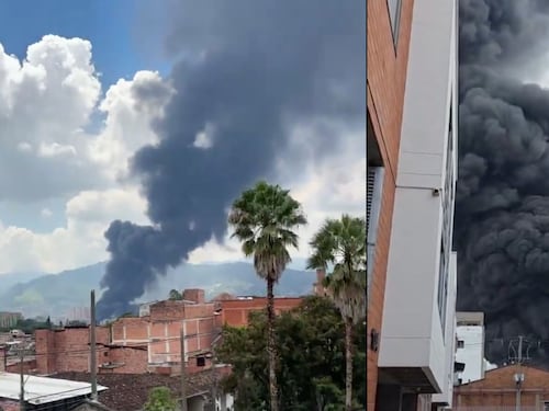 Urgente: reportan impresionante incendio en antigua fábrica de Coltejer en Itagüí