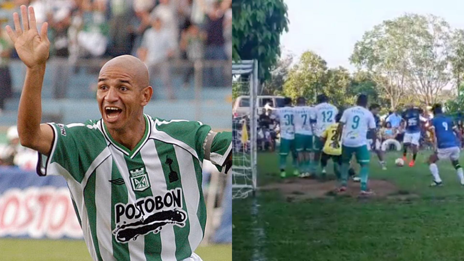 El 'Totono' Grisales marcó un espectacualr gol en torneo aficionado.