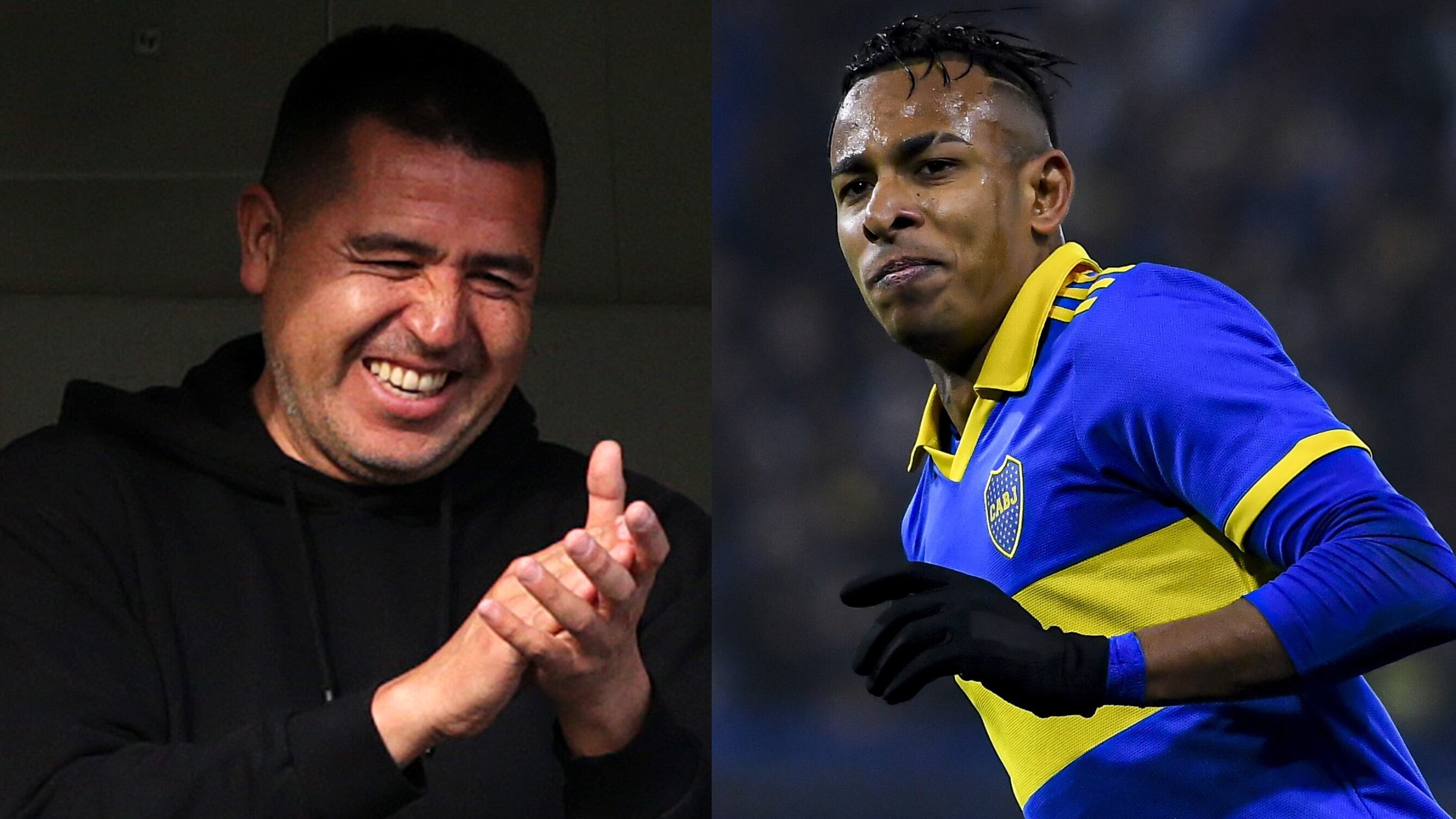 Juan Román Riquelme y Sebastián Villa