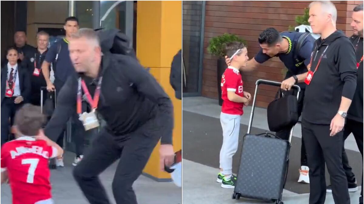 Cristiano Ronaldo premió por partida doble a niño que burló su red de seguridad