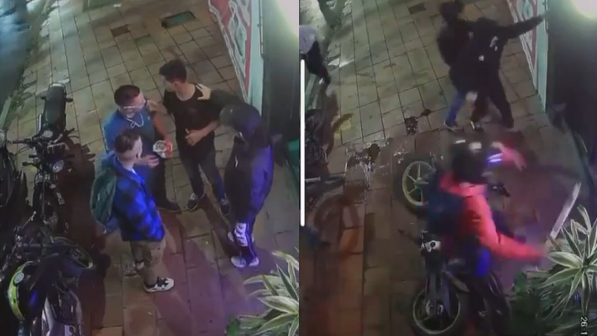 Hinchas de Santa Fe agreden a hinchas de MIllonarios.