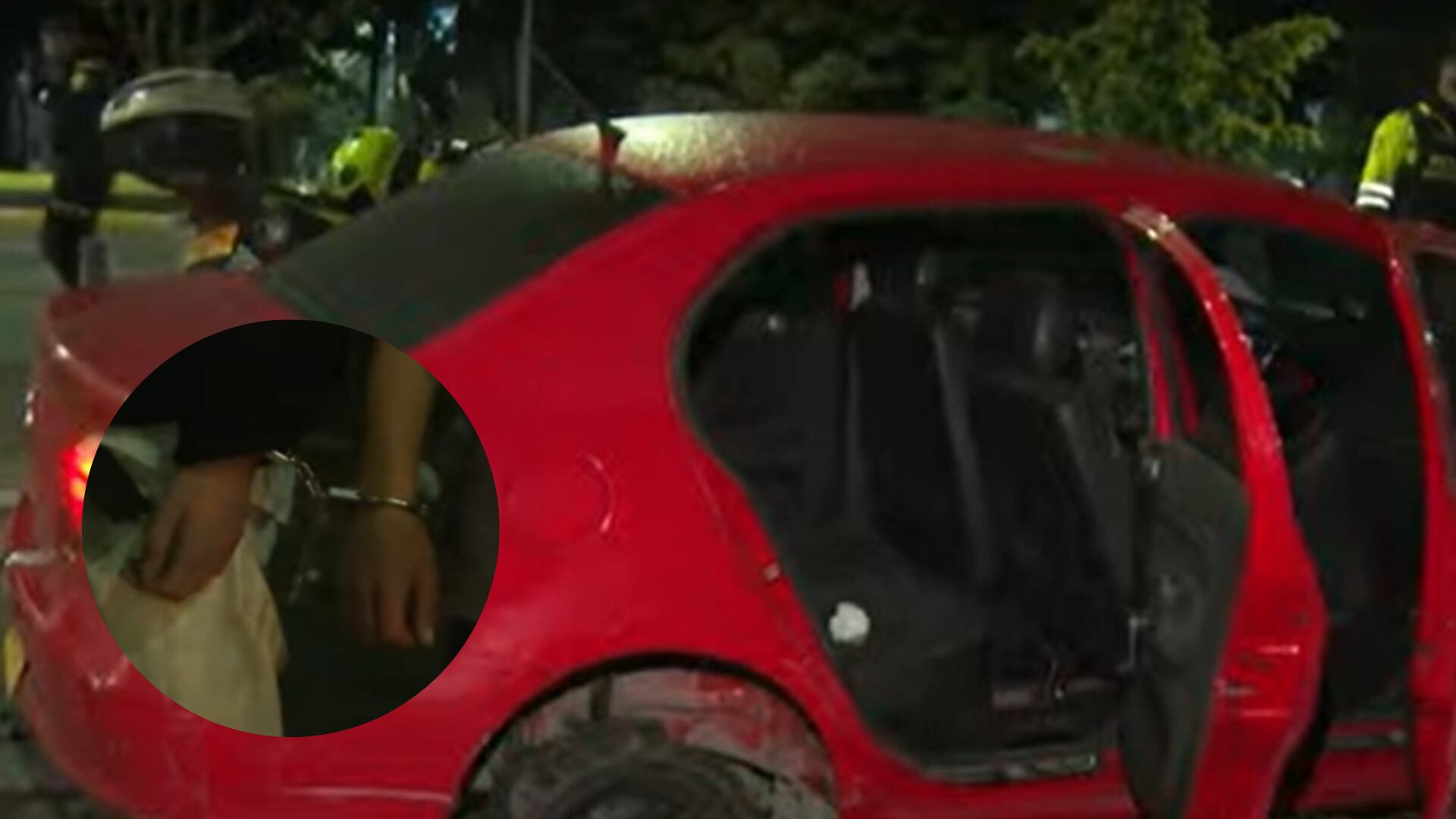 Ladrones se estrellaron y fueron capturados