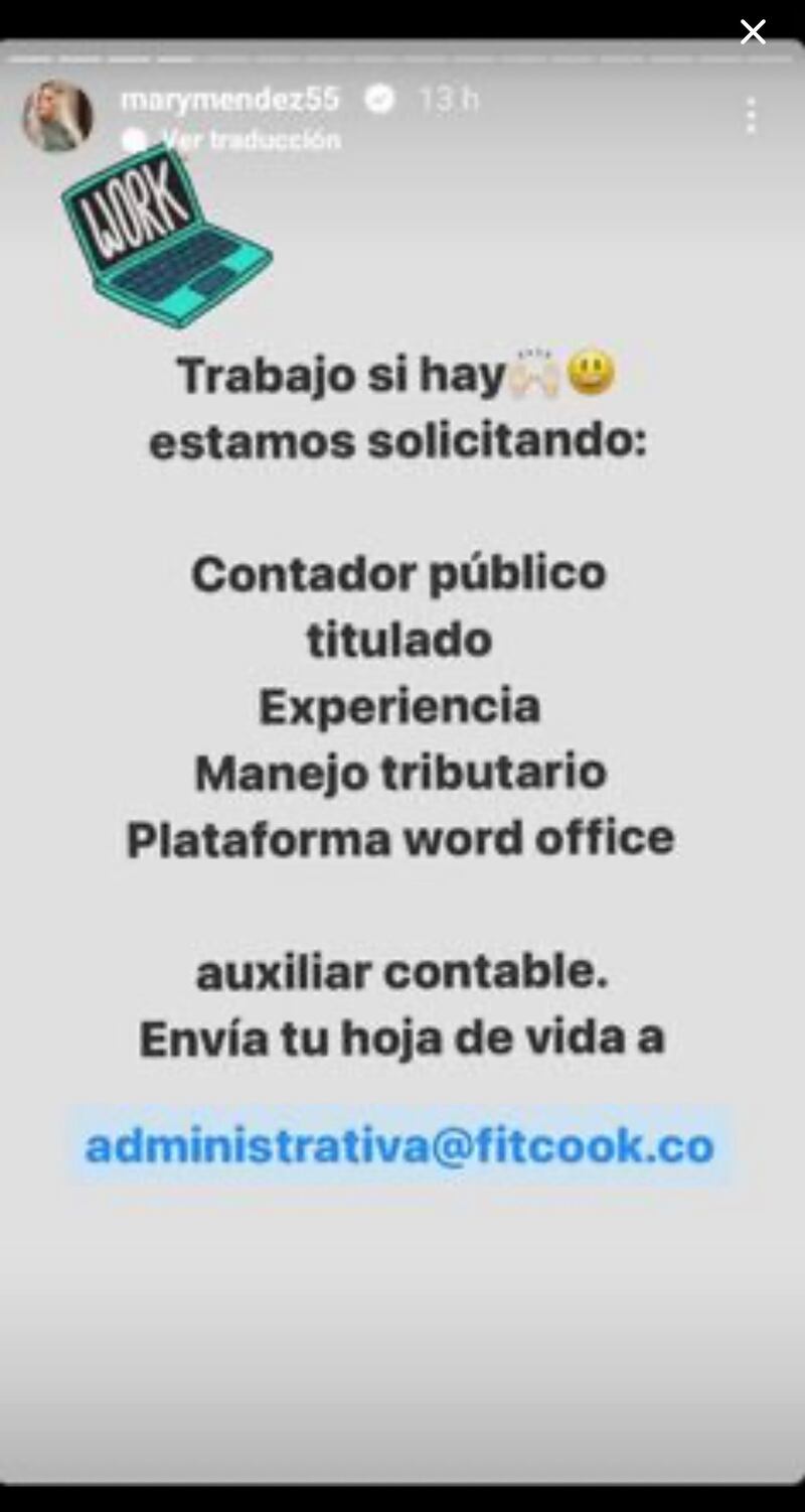 Mary Méndez de 'La Red' ofrece empleos en su empresa Fitcook
