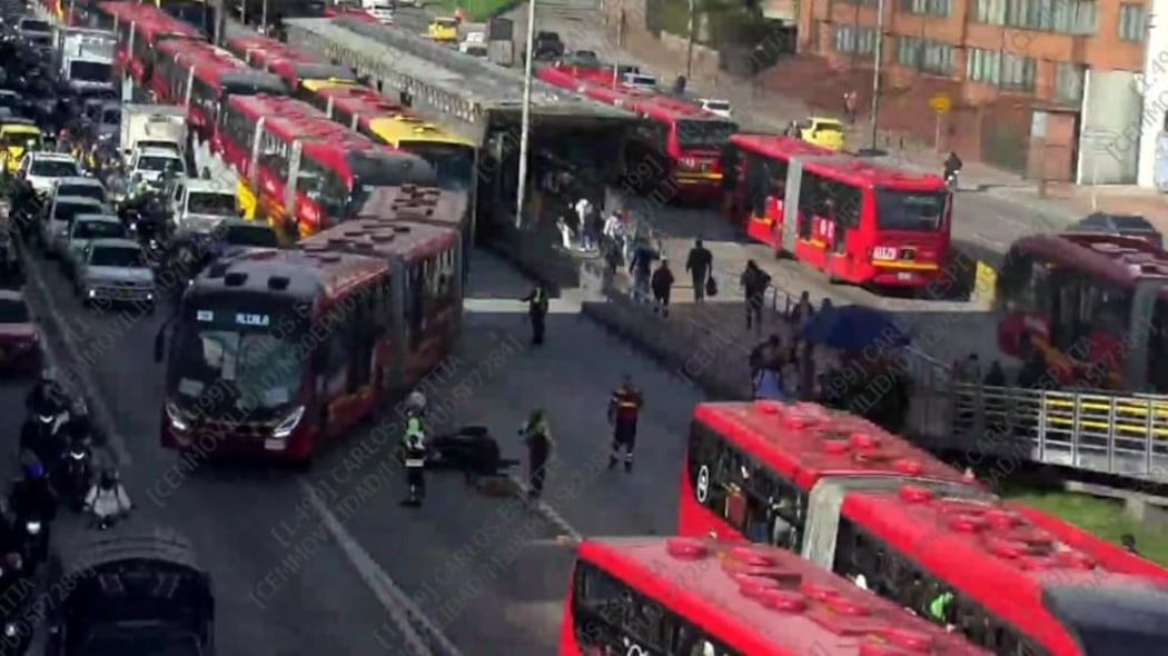 En vivo la movilidad en Bogotá hoy jueves 7 de mayo.