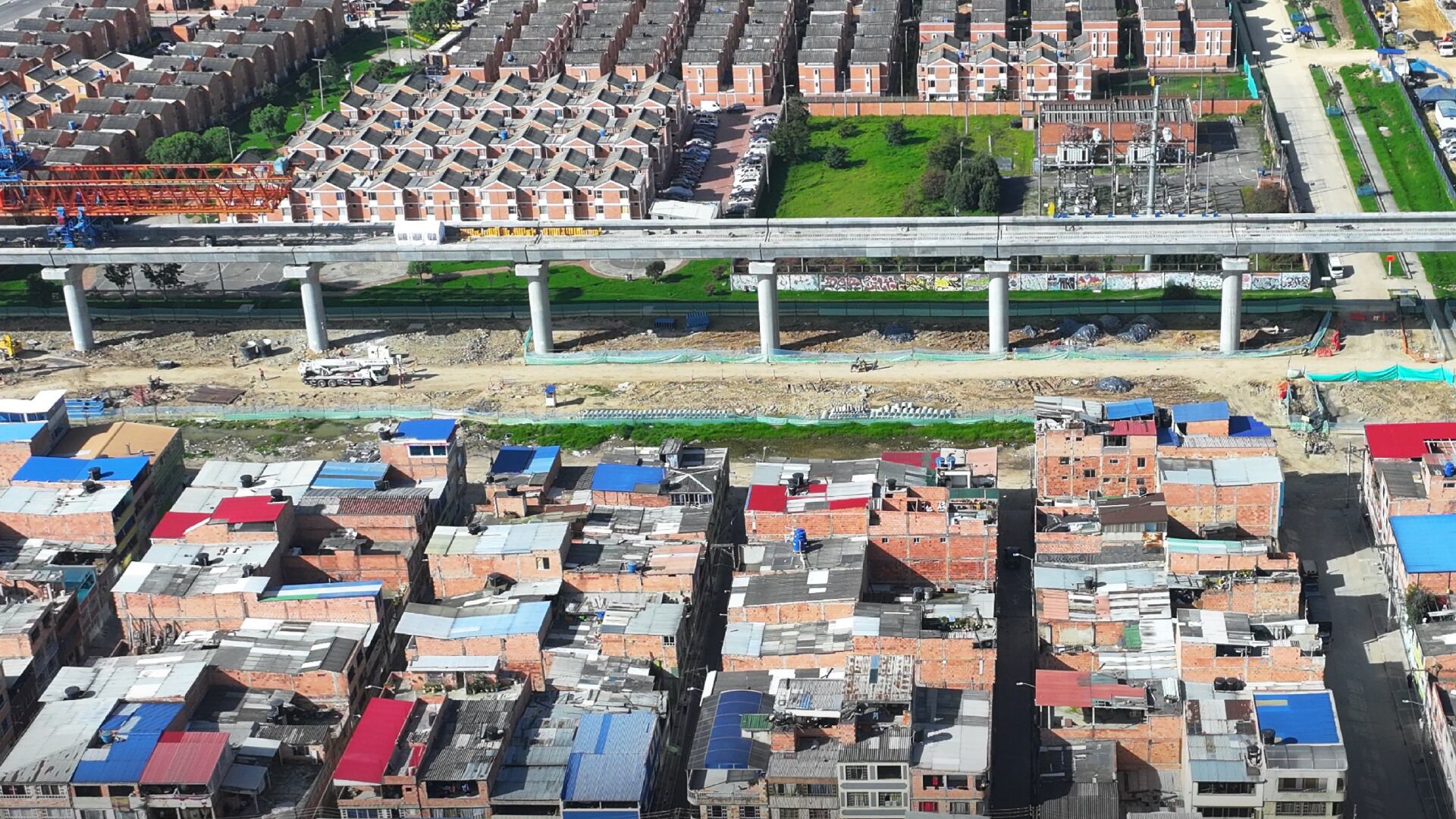 Así se ve el primer kilómetro del viaducto de la Primera Línea del Metro de Bogotá