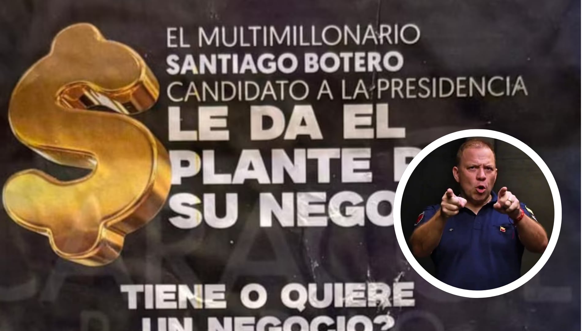 Volante del candidato Santiago Botero.