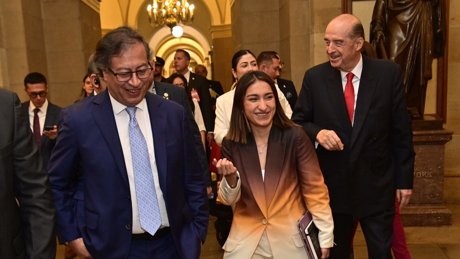 Laura Sarabia y Gustavo Petro