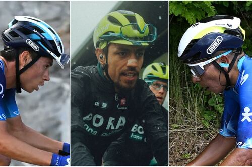 Clasificación de los colombianos en el Giro: Daniel Martínez es segundo, detrás de Pogacar