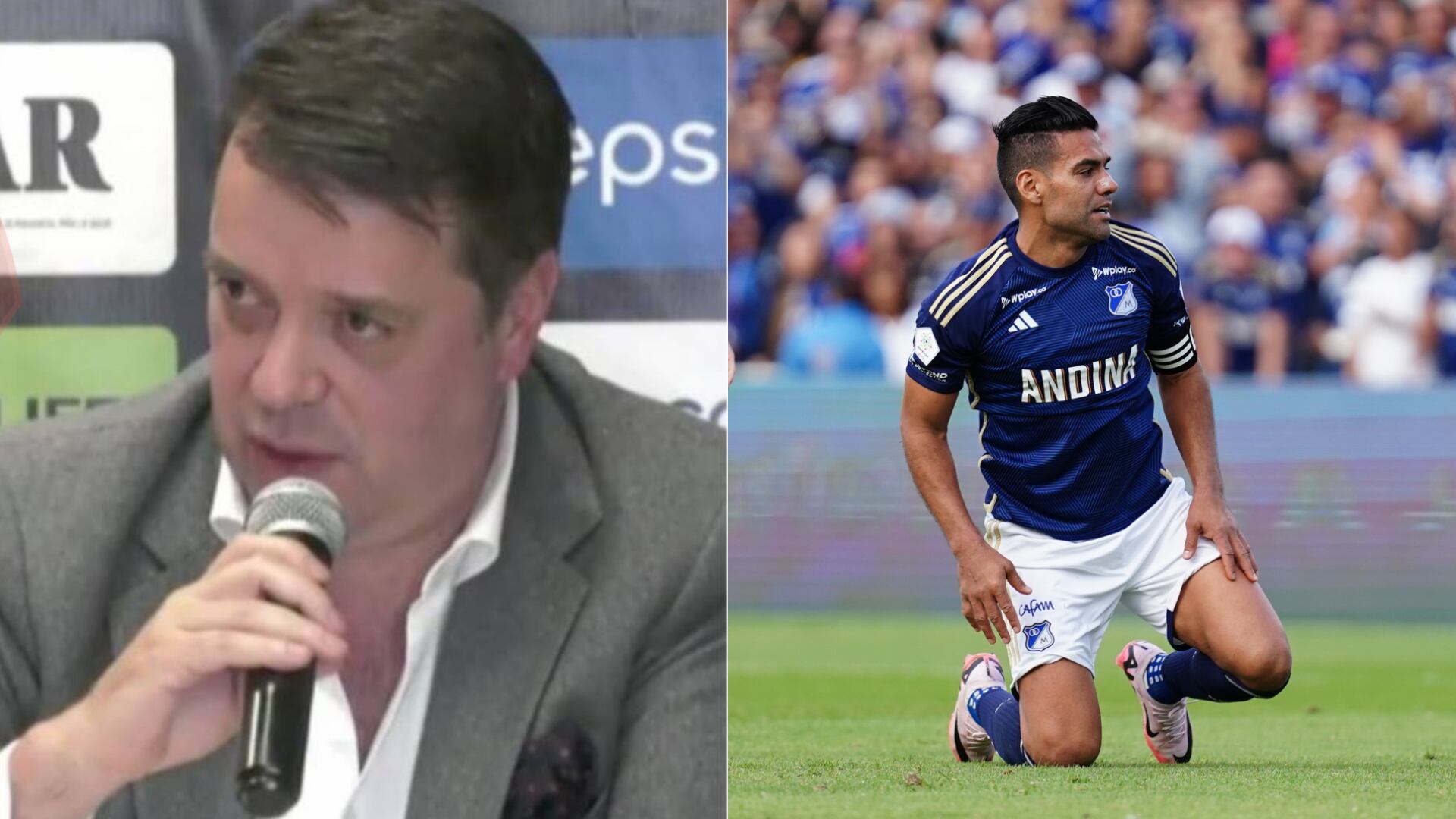 Gustavo Serpa y Radamel Falcao - Fotos: Redes sociales y Getty