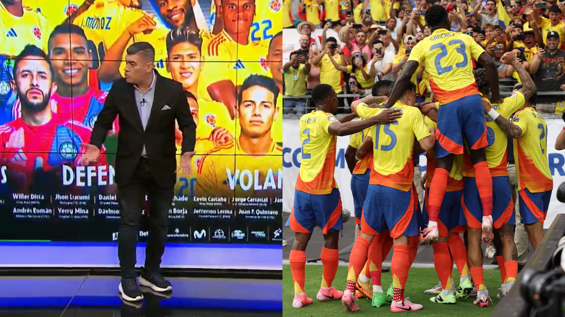 Eduardo Luis y Selección Colombia - Fotos: Captura de Win Sports y Getty