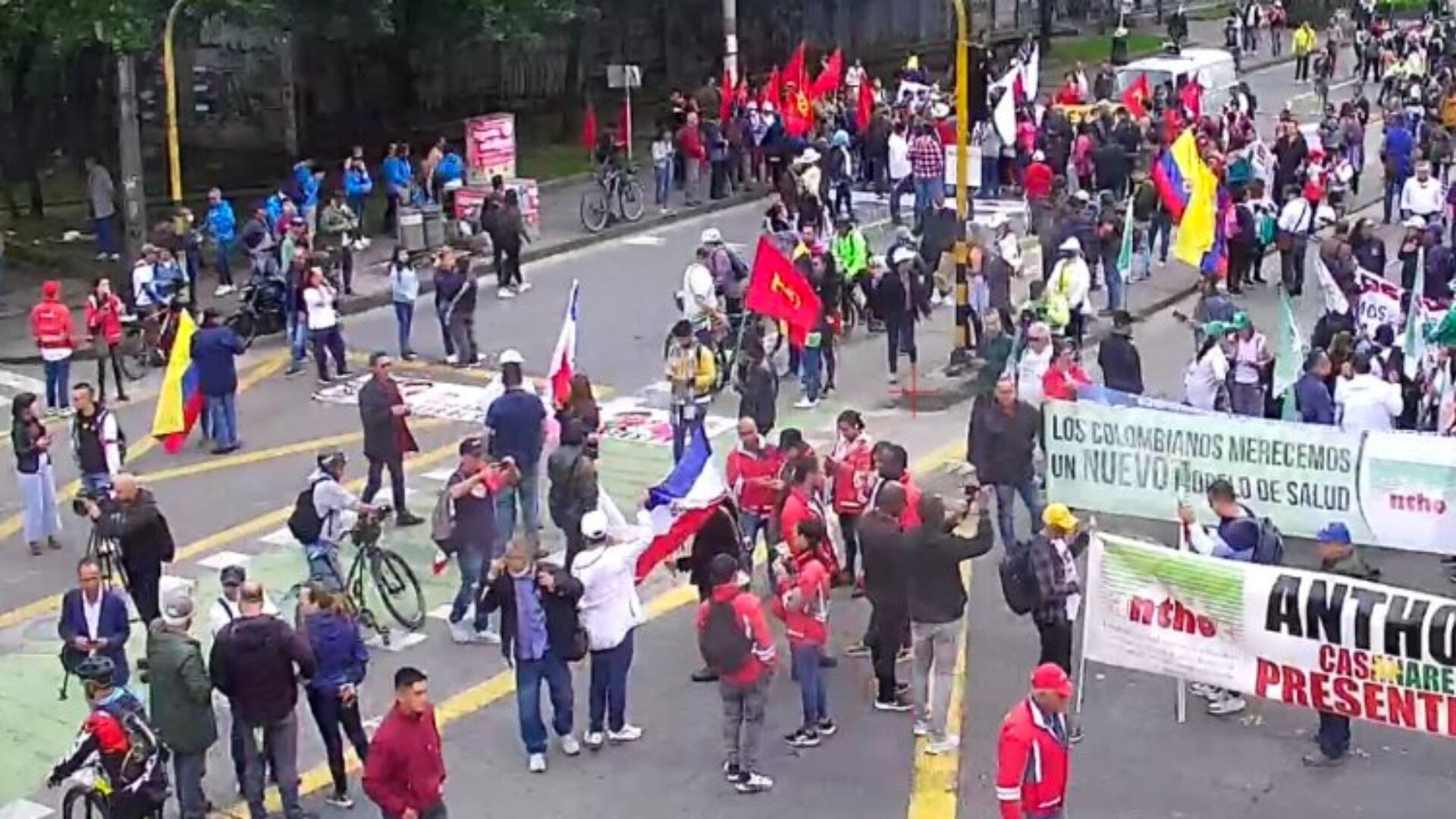 Hay afectación en la movilidad en Bogotá por protestas convocados por el presidente Petro