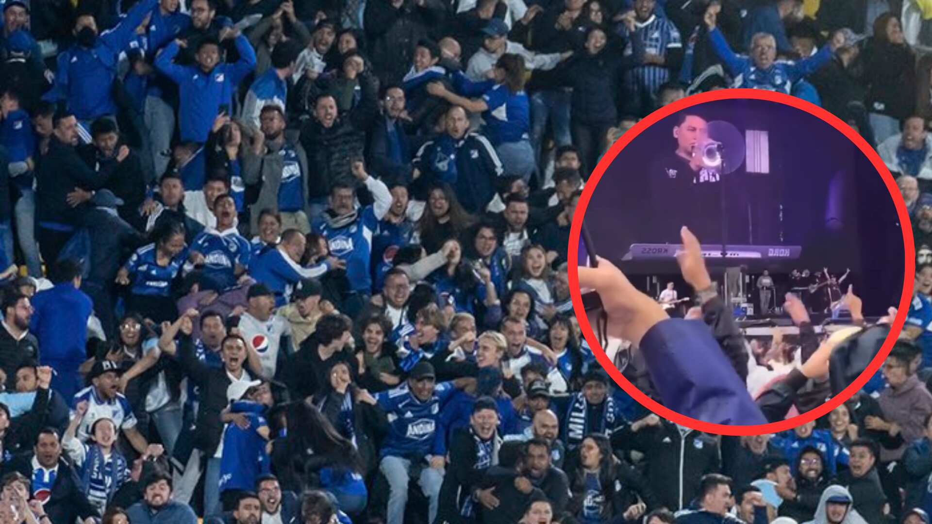 Hinchas de Millonarios se adueñaron del concierto de Damas Gratis en el Festival Cordillera.