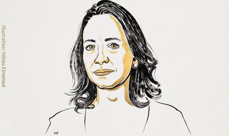 Foto de María Corina Machado recibe el Premio Nobel de Paz 2025.