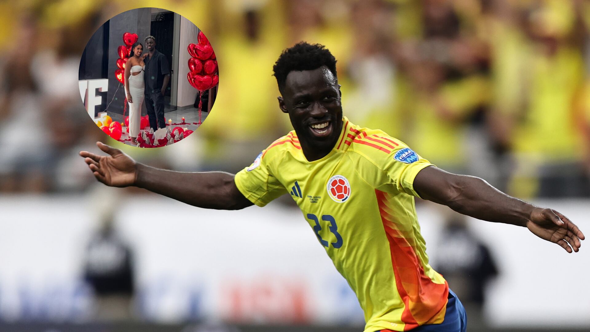 Davinson Sánchez le dio sorpresa a su esposa