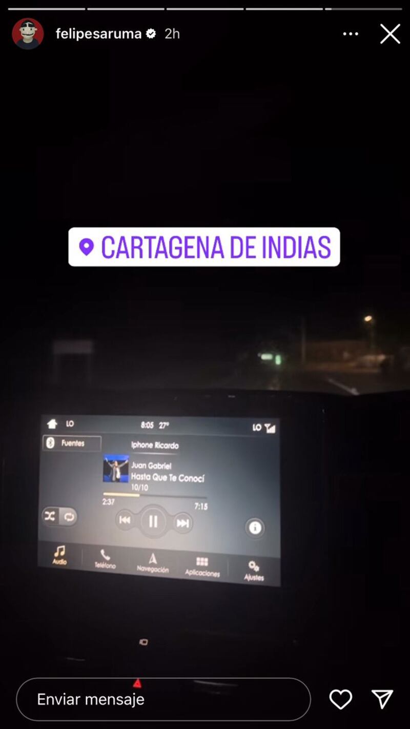 Con un himno de despecho a todo volumen andaba Felipe Saruma por las calles de Cartagena.