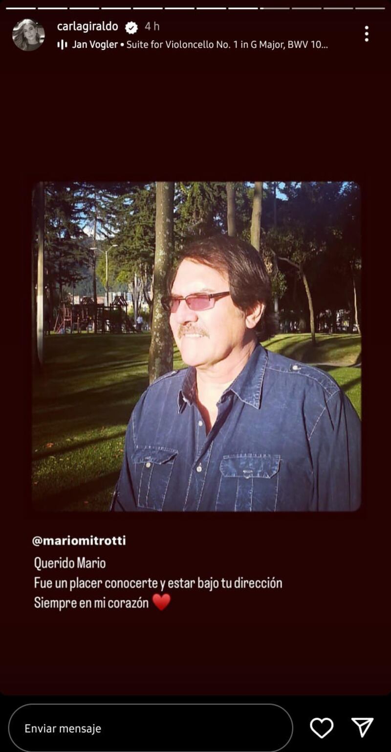 Carla Giraldo se pronunció sobre la muerte de un miembro importante en su vida