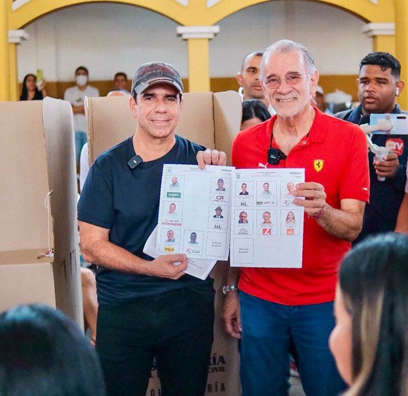 Álex Char y Eduardo Verano votaron en Barranquilla.