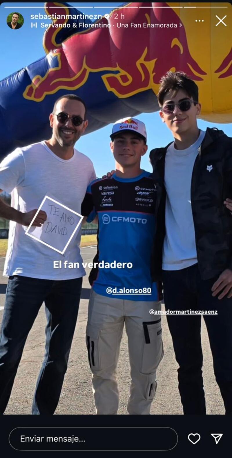 Sebastián Martínez cumplió sueño con David Alonso