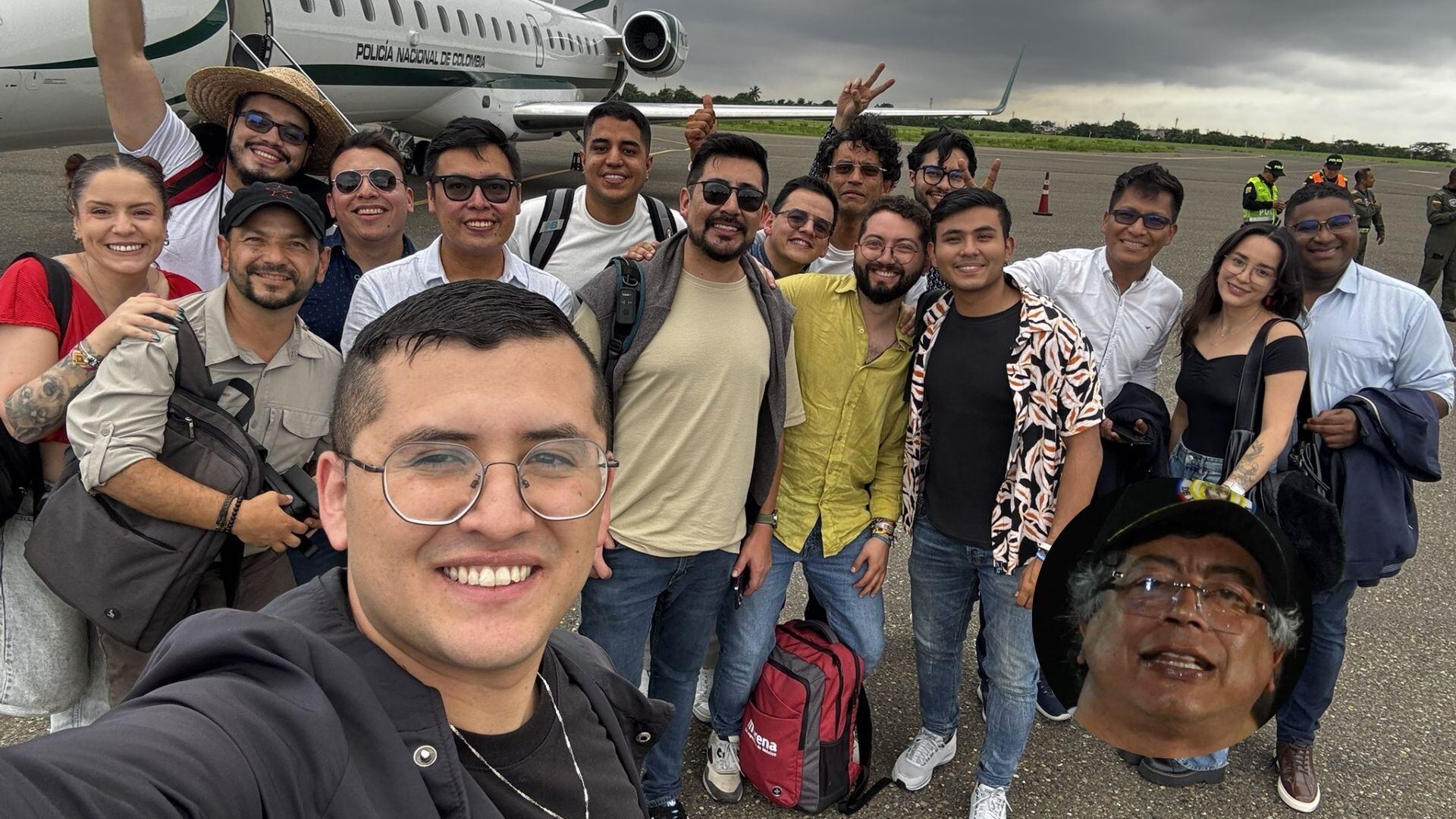 Influencers como Wally Opina usaron el avión