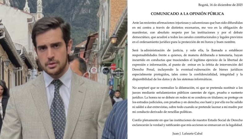 Hijo de María Fernanda Cabal y José Félix Lafaurie se pronuncia por el escándalo de subsidio que recibió como “pequeño productor”