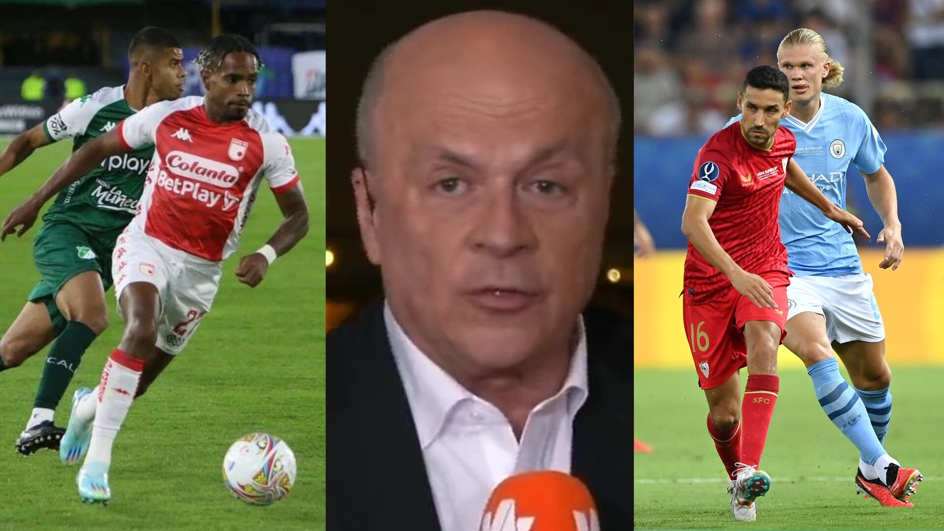 Carlos Antonio Vélez comparó Manchester City - Sevilla con Santa Fe - Cali