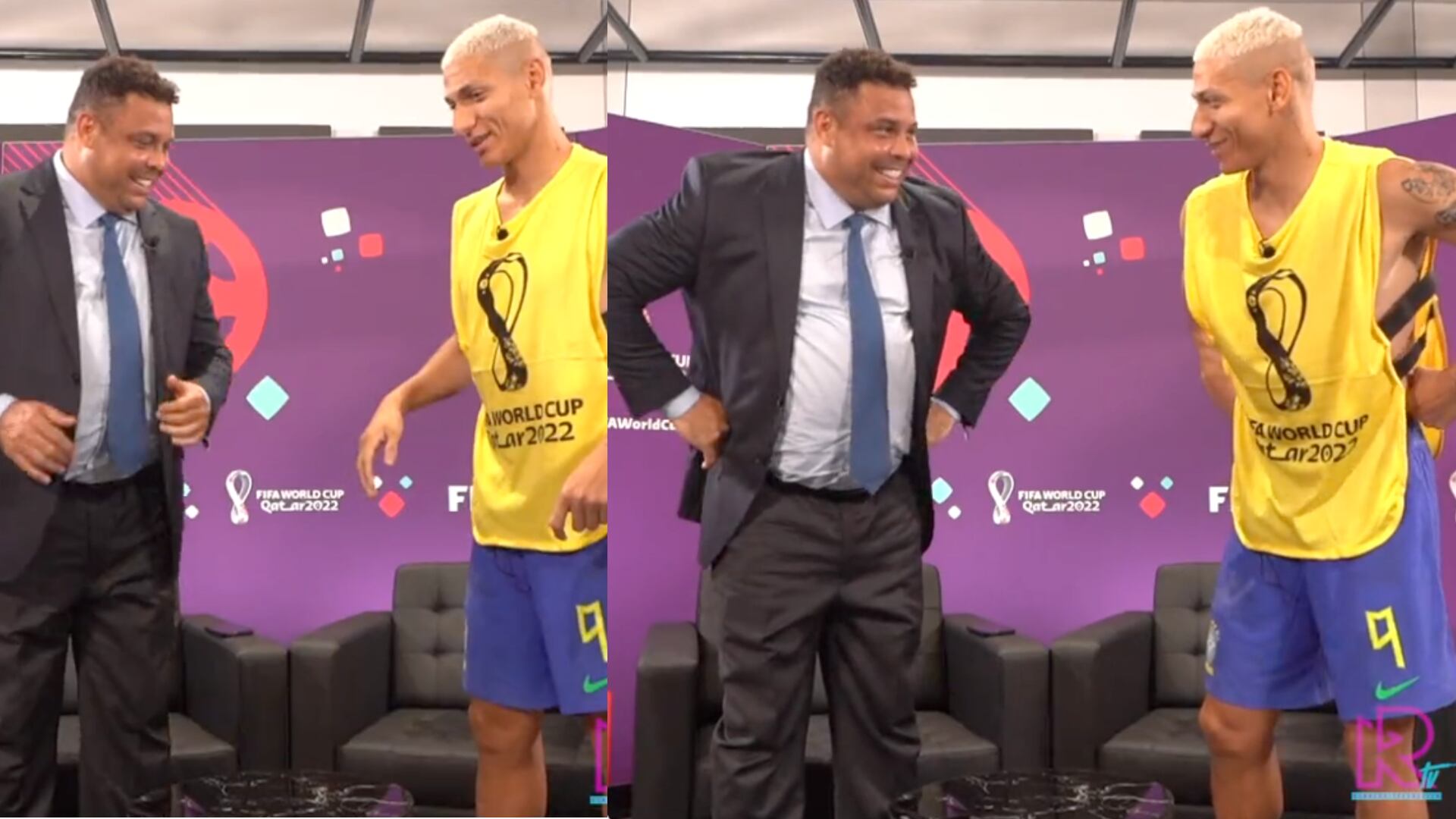 Richarlison puso a Ronaldo a bailar.