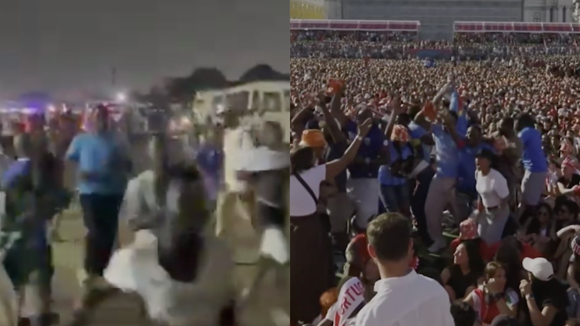Hinchas del Congo - Fotos: Capturas de pantalla de videos aficionados el 17 de junio del 2026