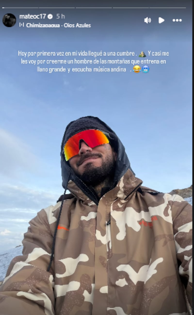 Mateo Carvajal se enfrentó a dura travesía en Los Andes