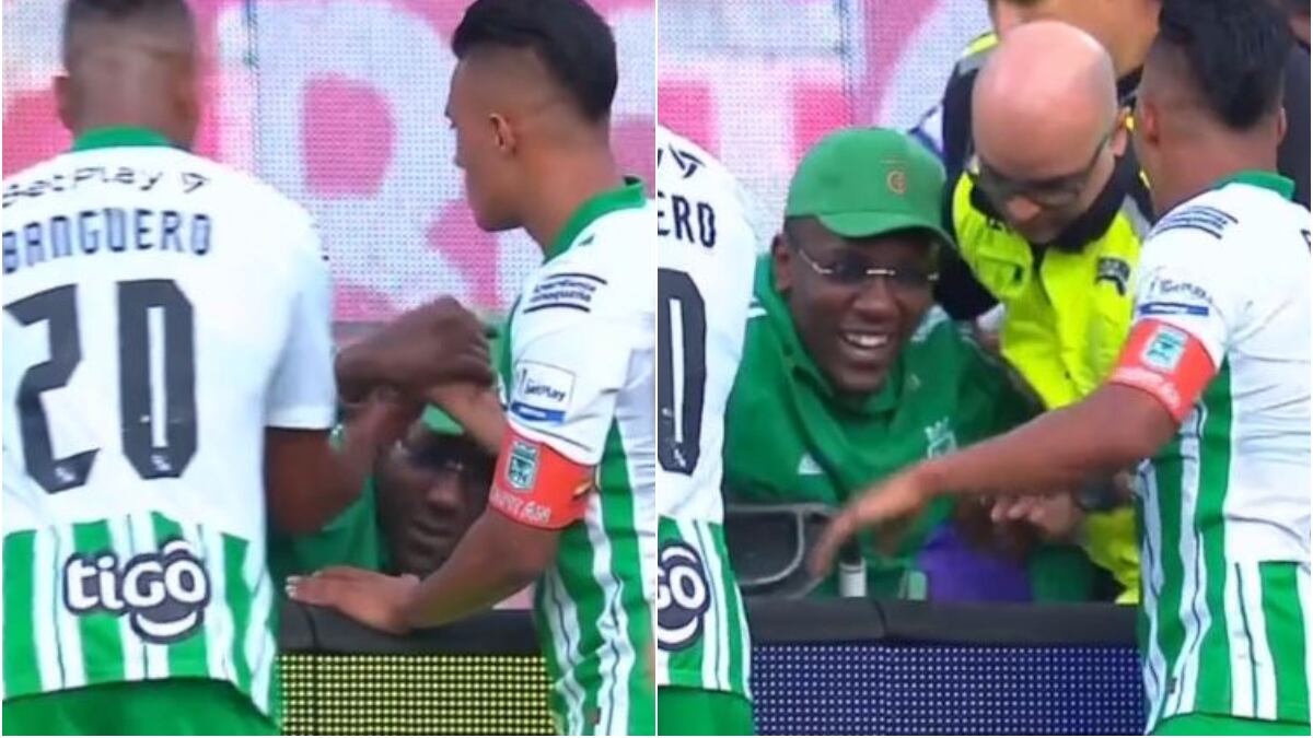 Gran gesto de jugadores de Nacional y Equidad con hincha discapacitado