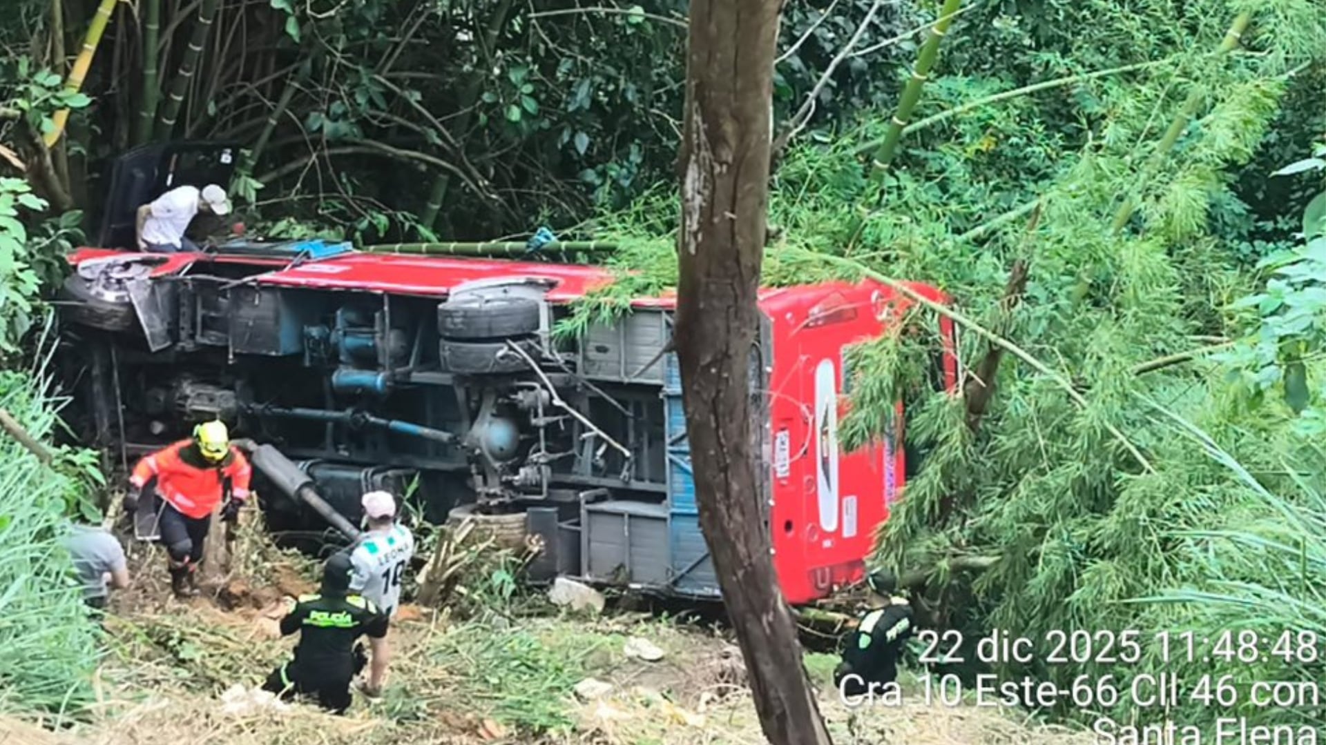 Accidente de bus en Medellín.