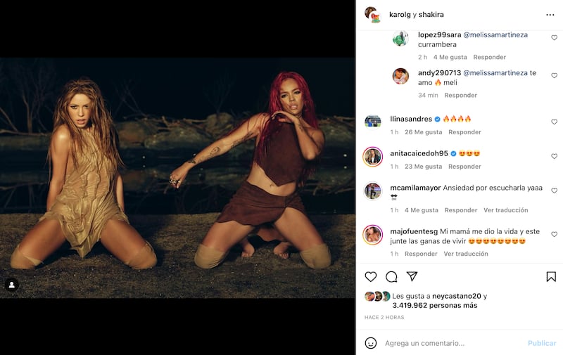 Reacción de Andrés Llinás al anuncio de la canción de Karol G y Shakira