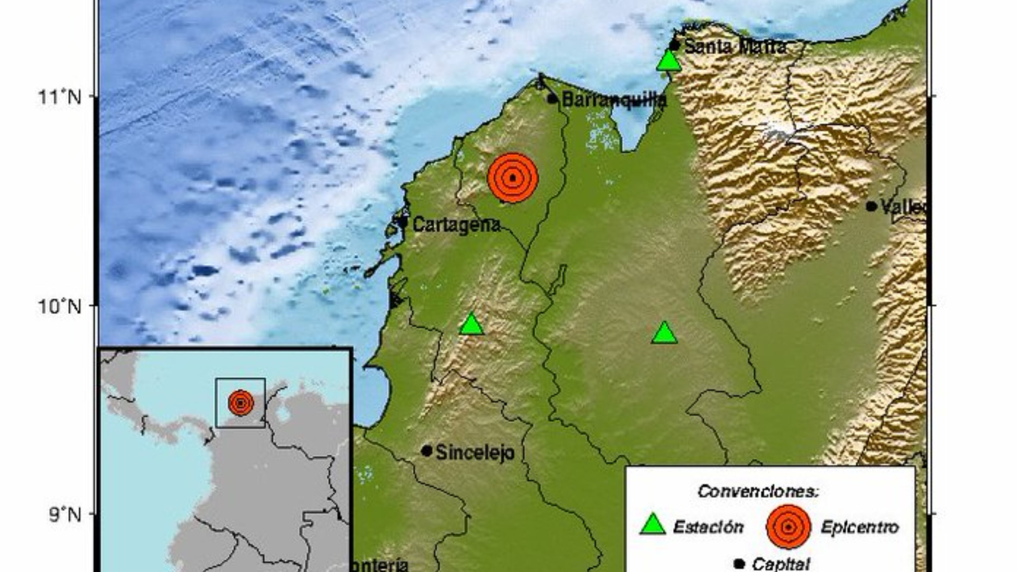 Temblor en Sabanalarga Atlántico 2 de junio 2023