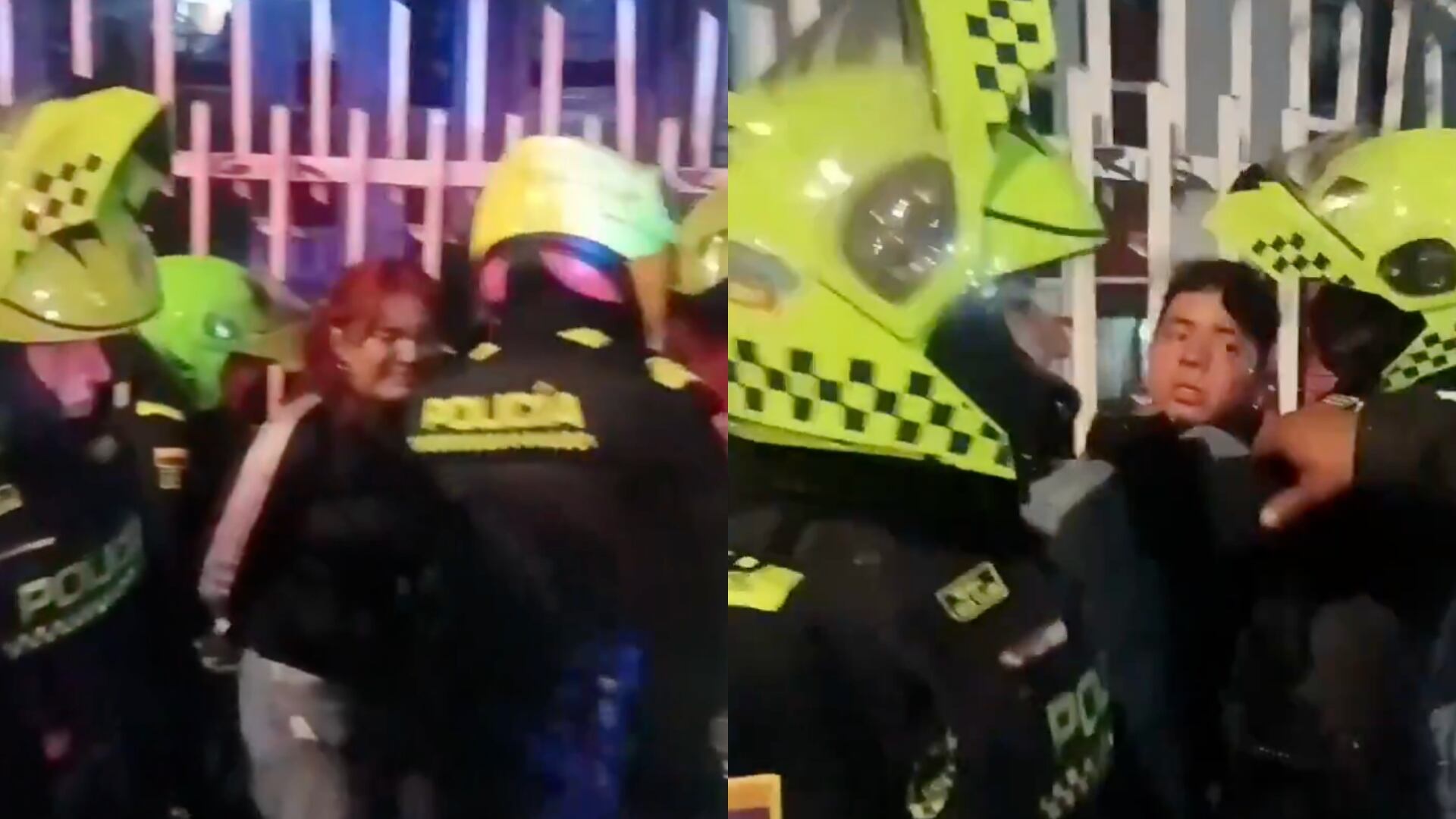 Una pareja fue agredida y esposada por dos policías acusados de abuso de poder en la localidad de Suba (Redes sociales)