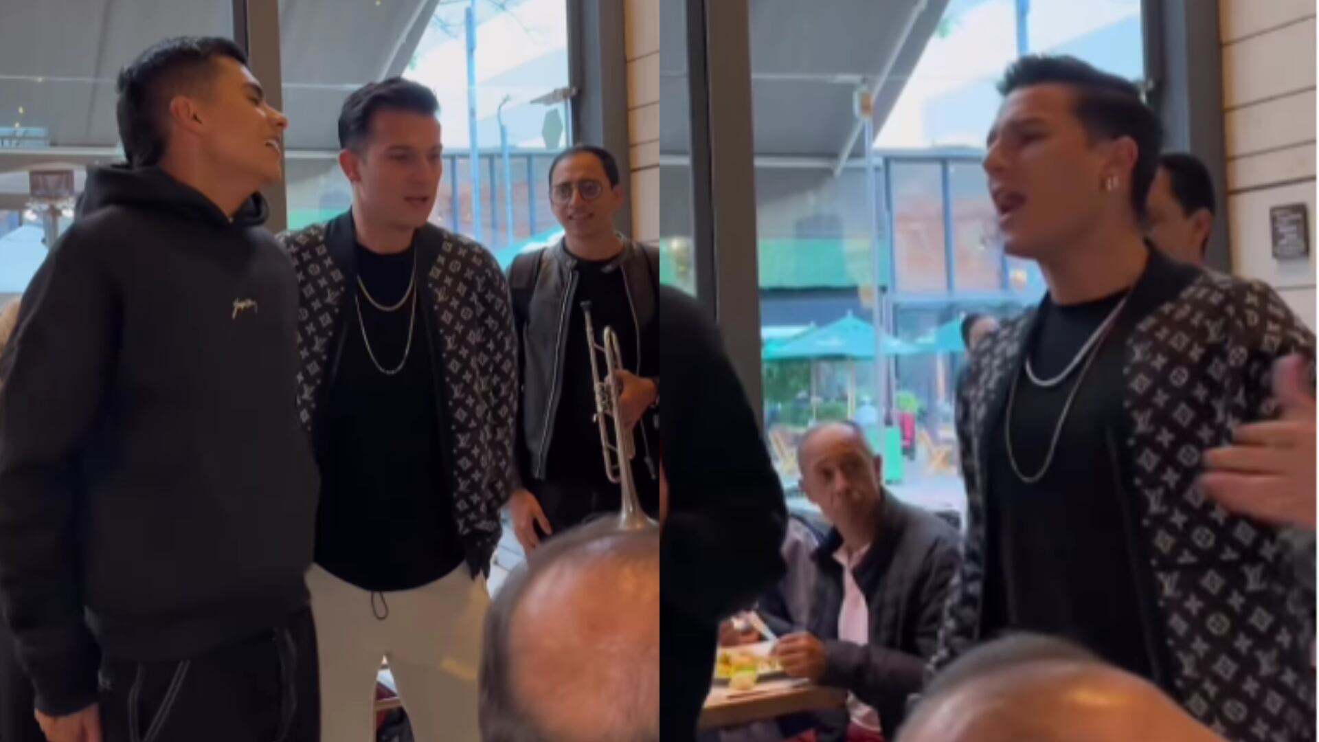 Pipe Bueno paralizó restaurante con serenata sorpresa