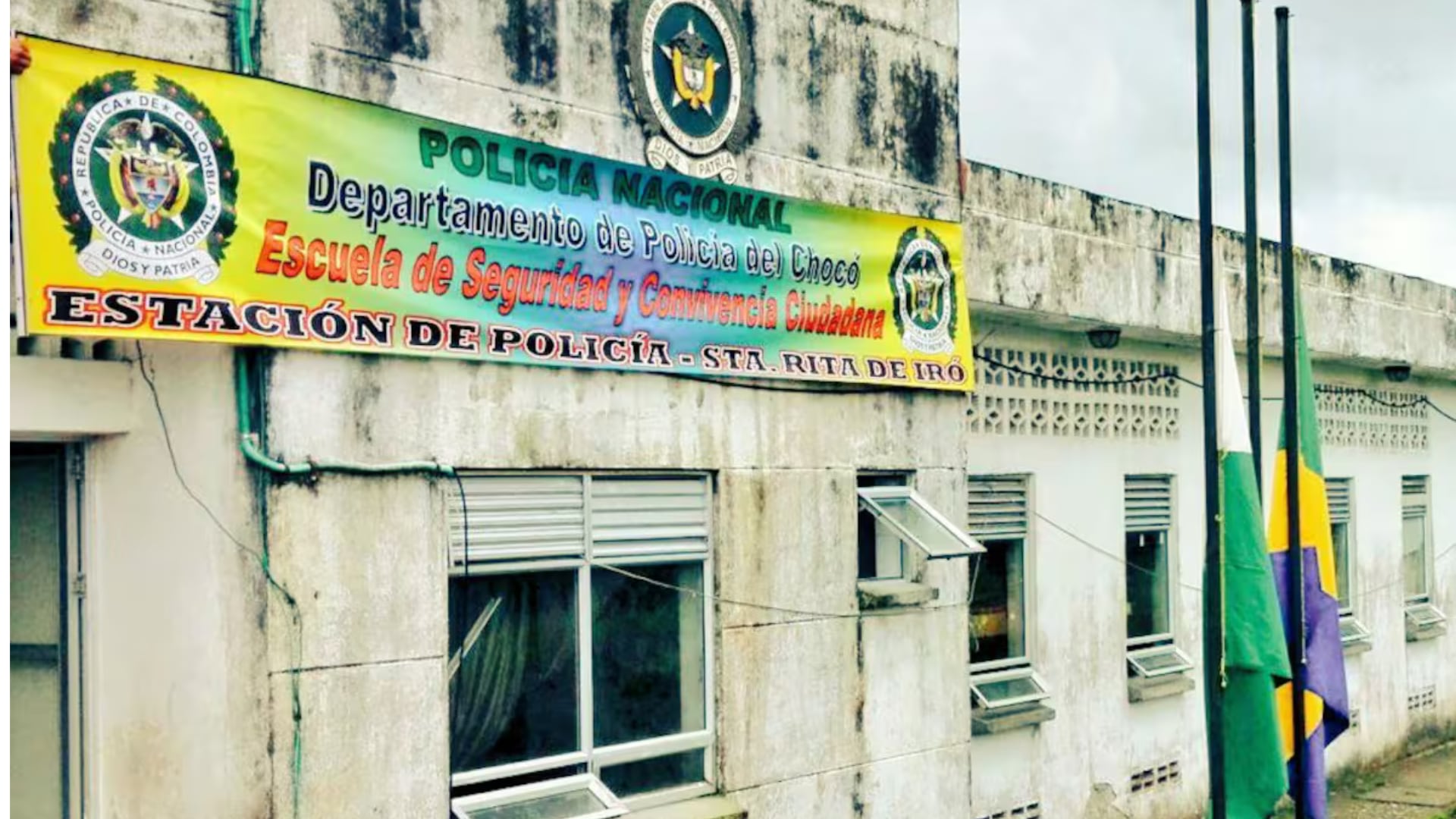 Ataque con dron a estación de Policía en Chocó dejó un uniformado herido