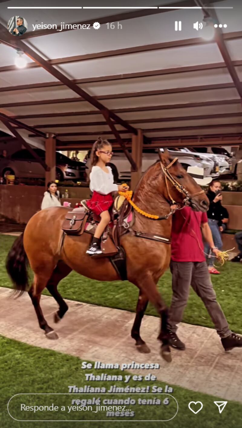 Yeison Jiménez compartió con orgullo que si hija heredó su pasión por los caballos