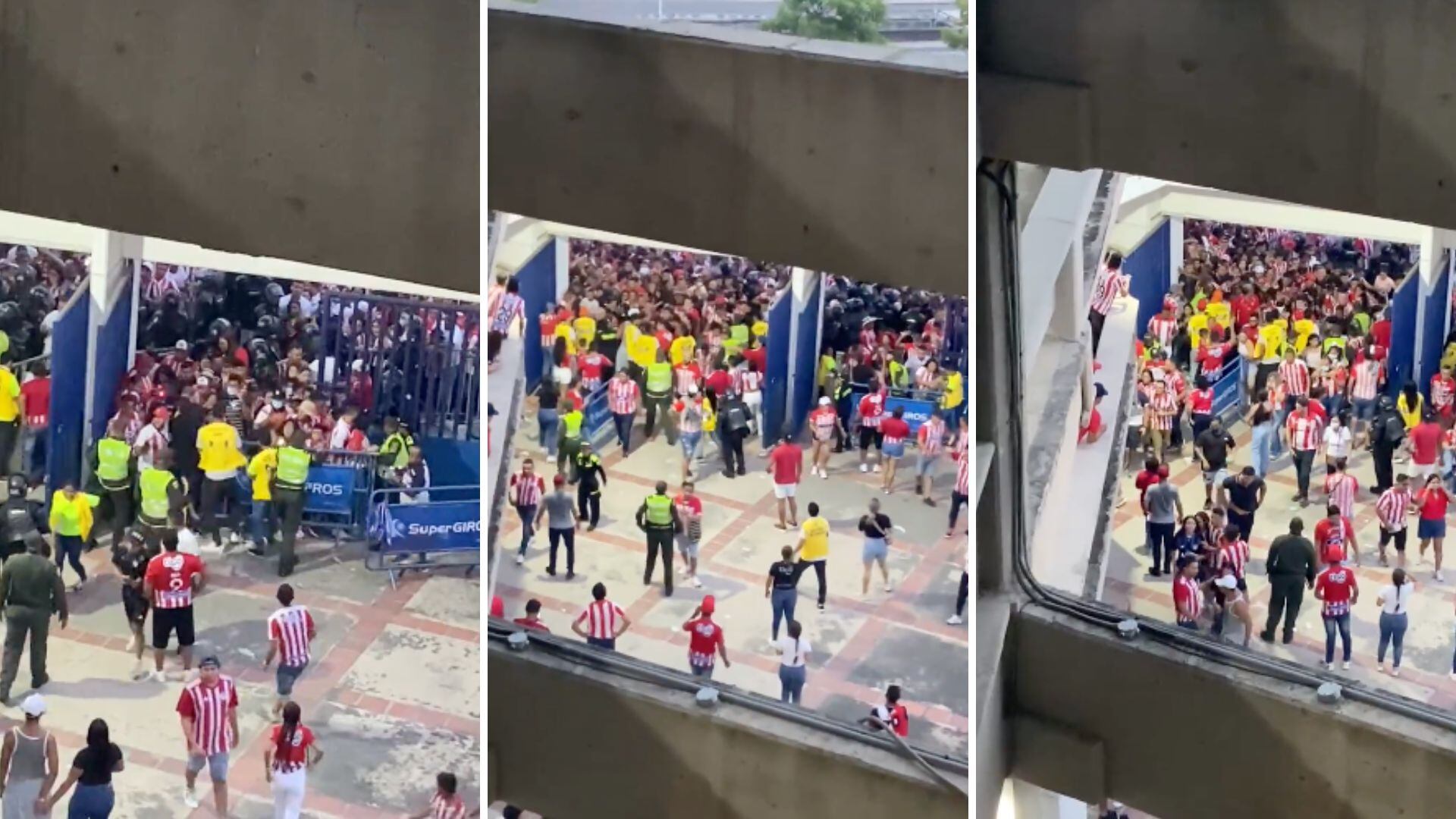 Hinchas del Junior denunciaron la mala logística para ingresar al Metropolitano.