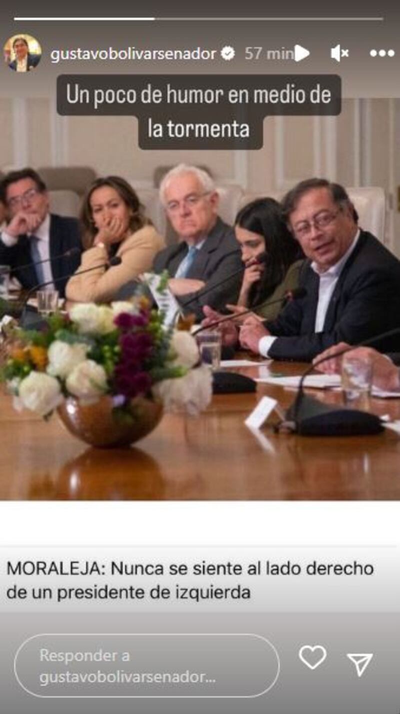 Gustavo Bolívar bromea sobre Laura Sarabia y escándalo de 'chuzadas'