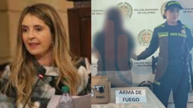 Foto capturan a una mujer armada y con particular droga en evento político de Paloma Valencia.