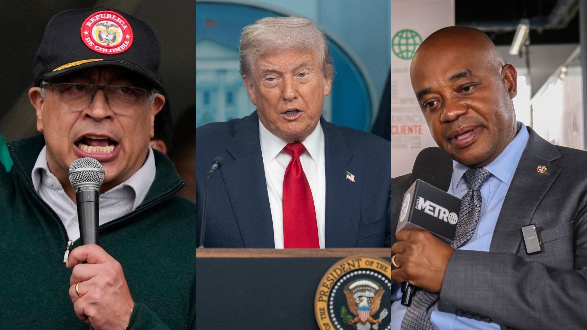 Gustavo Petro, Donald Trump y Luis Gilberto Murillo