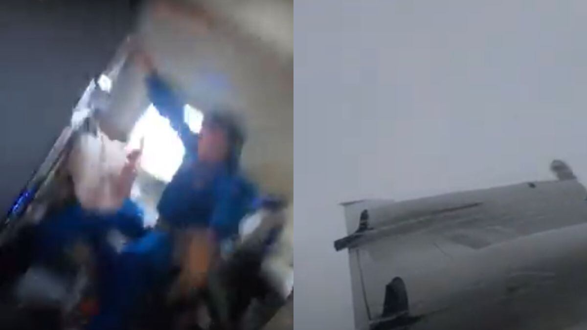 Impresionante turbulencia sacudió avión mientras sobrevolaba huracán Milton.