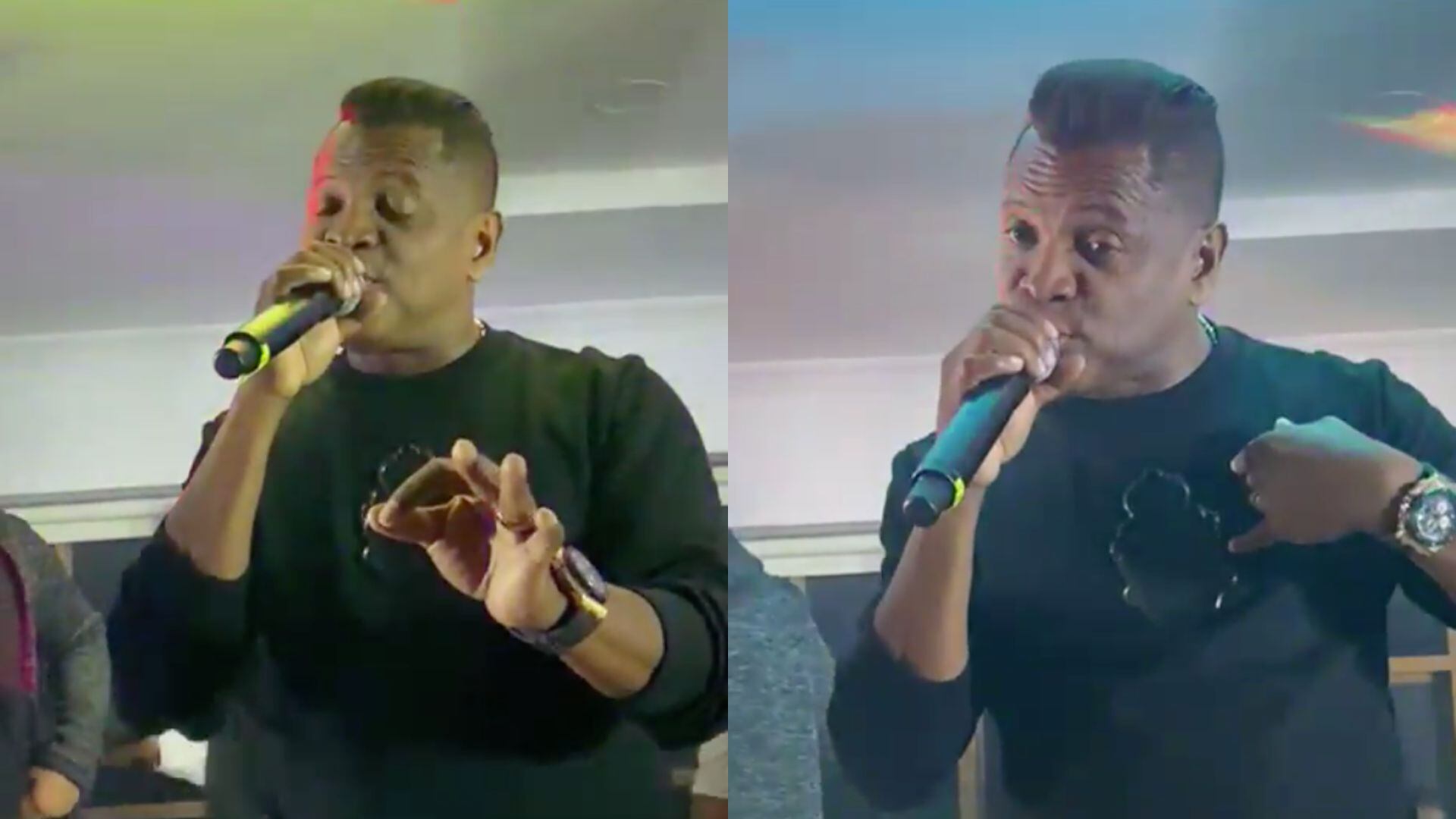 Omar Geles cantó Los Caminos de la Vida