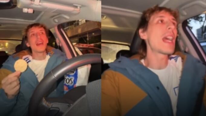 Tiktoker bogotano tuvo tiempo para pedir domicilio en un trancón y cenar en la capital.