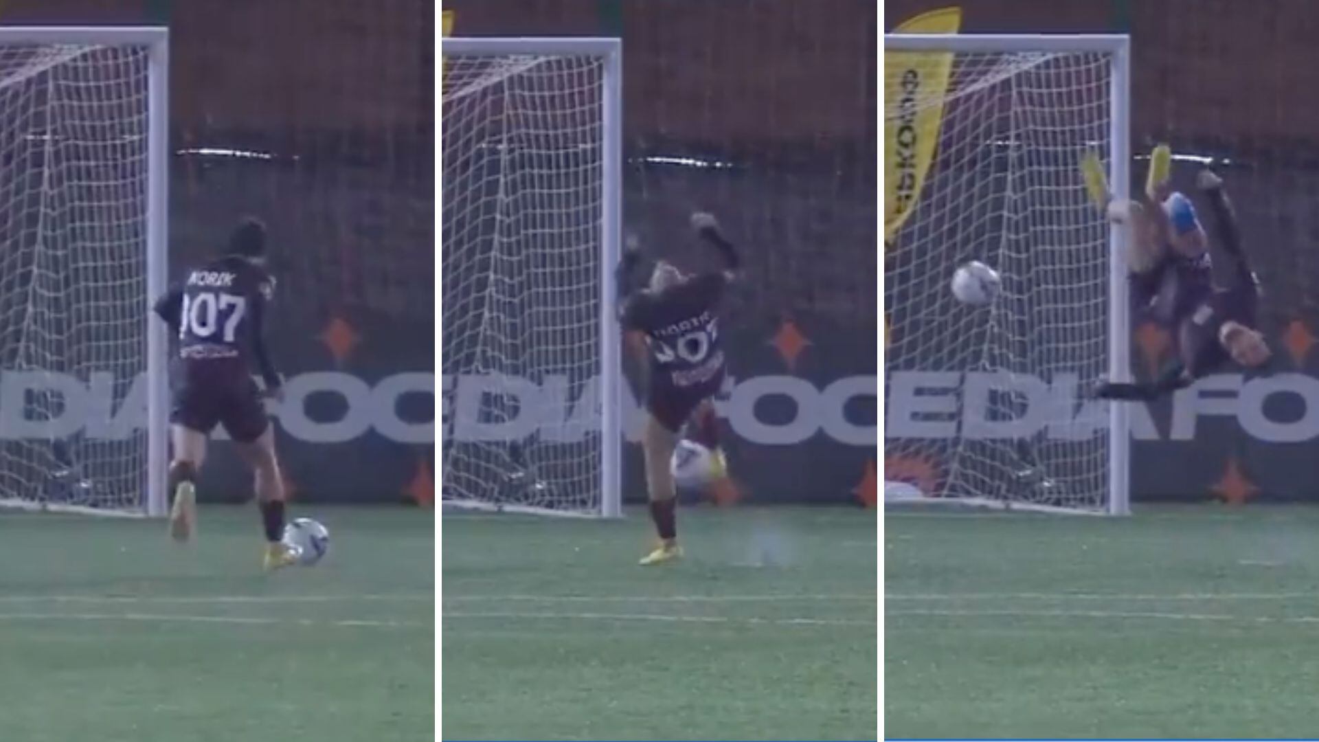 El espectacular penalti se dio en una Liga de Medios de Rusia.