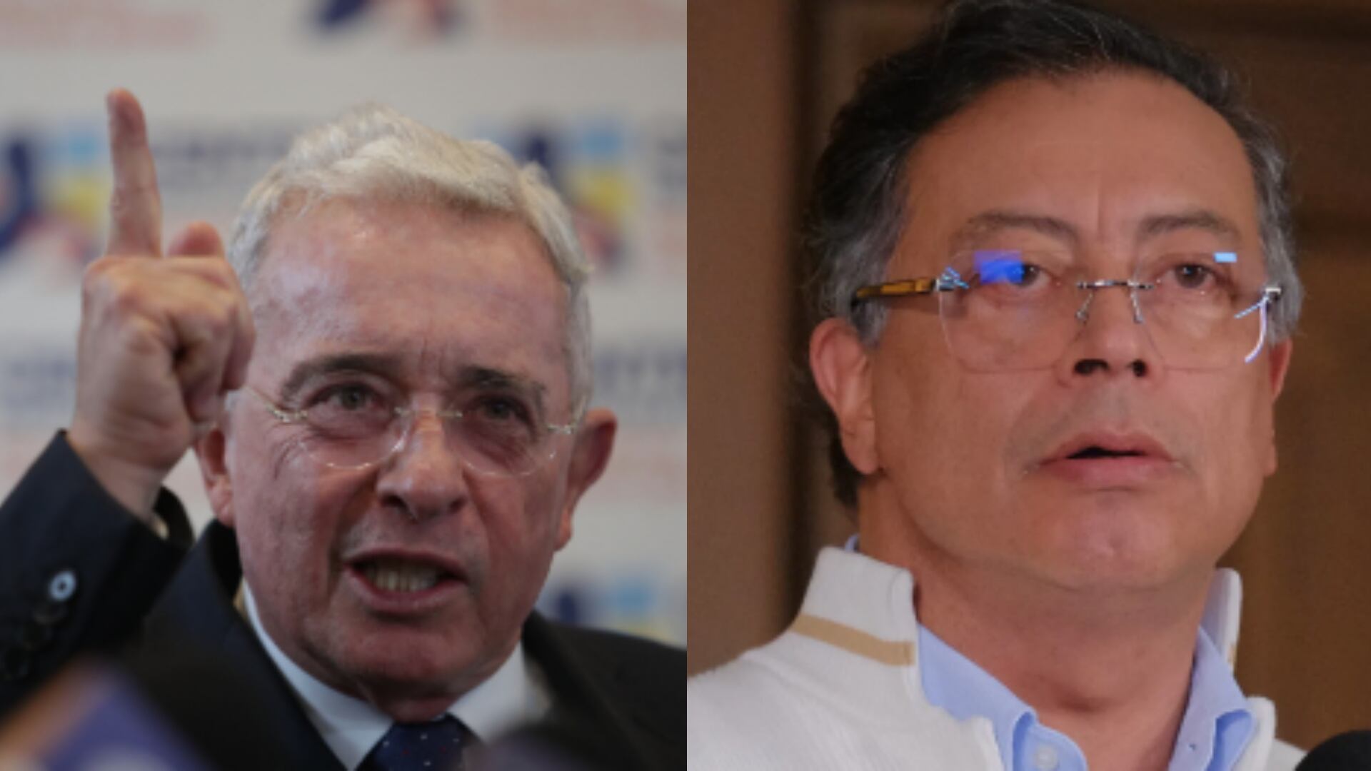 Álvaro Uribe y Gustavo Petro.