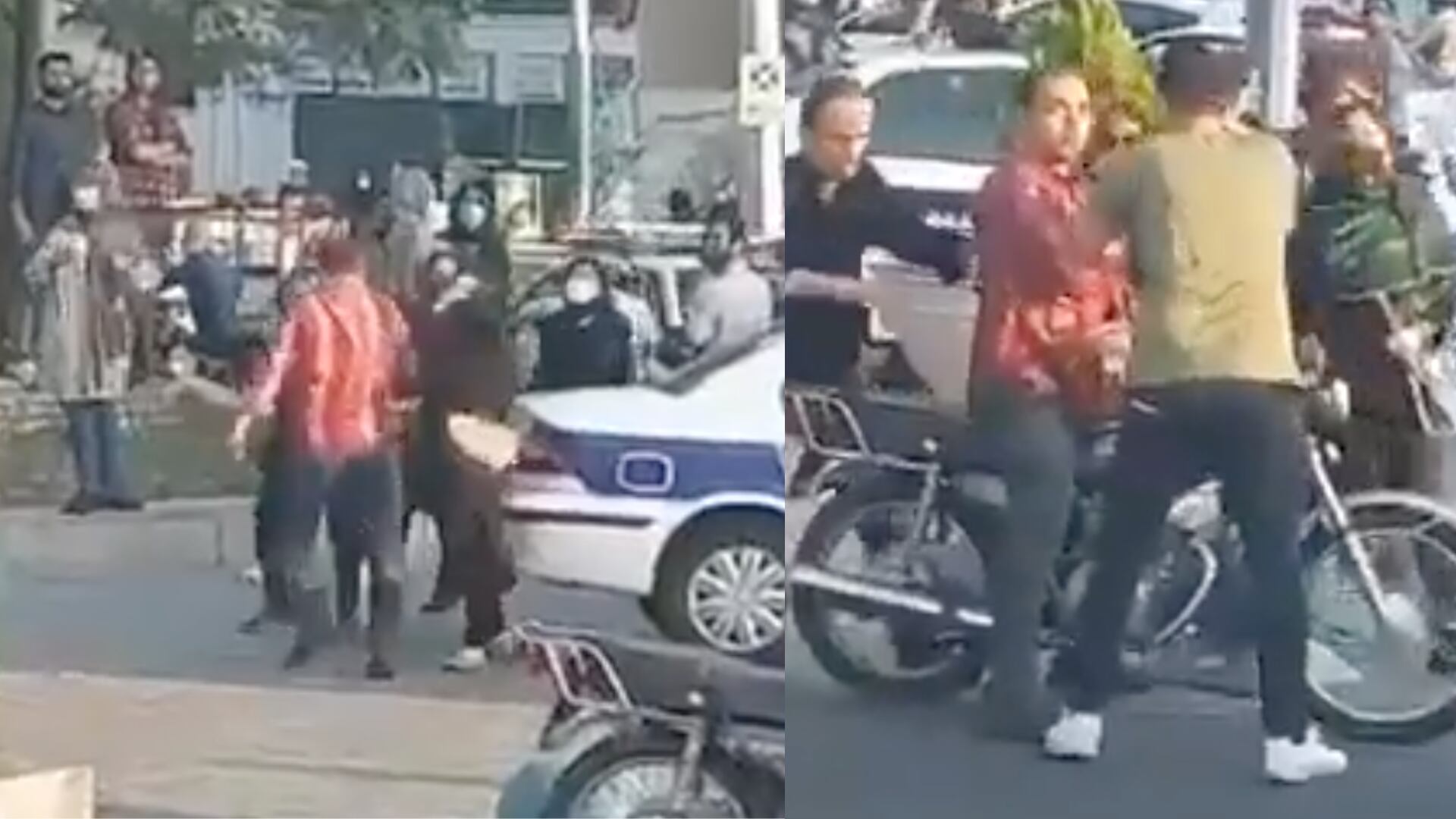 hombre irani agrede a una mujer pantallazo tomado de twitter