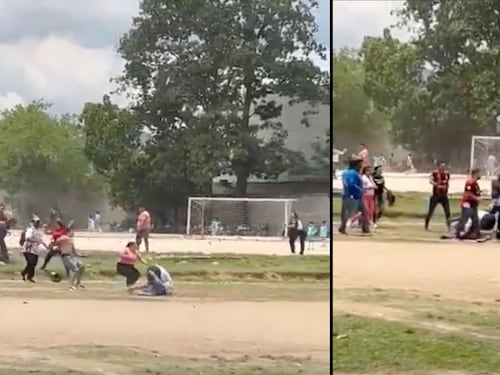 ¿Y el ejemplo? Vergonzosa batalla campal entre padres de familia mancha torneo de fútbol infantil en Santander